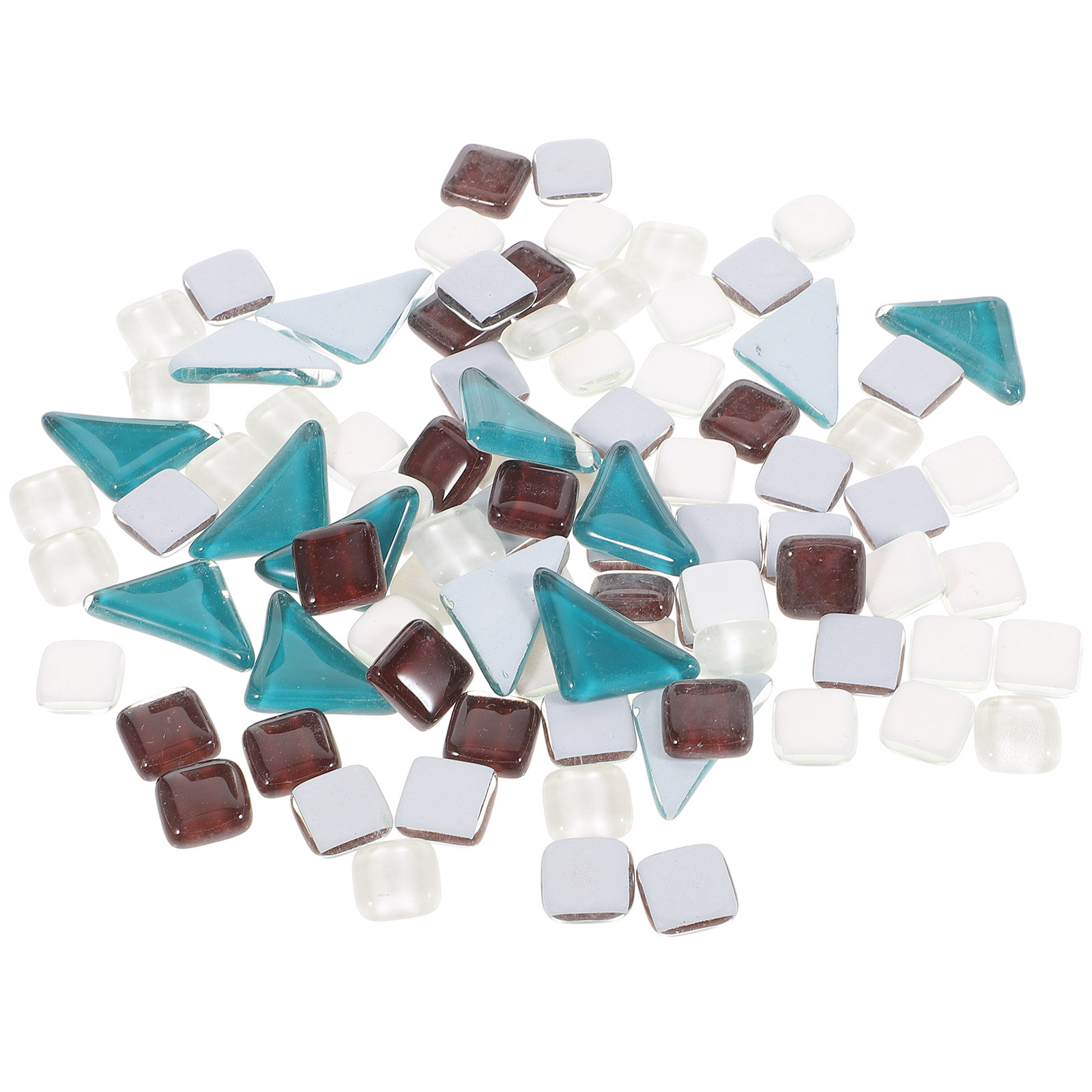 KALLORY Stained Glass Sheet for DIY Craft Supplies Assorted Color Mosaic Tiles 1 Set